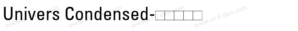Univers Condensed字体转换